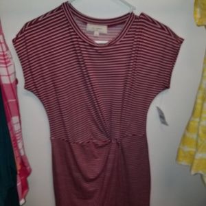 No Comment Tshirt Dress Juniors Size Large  Red